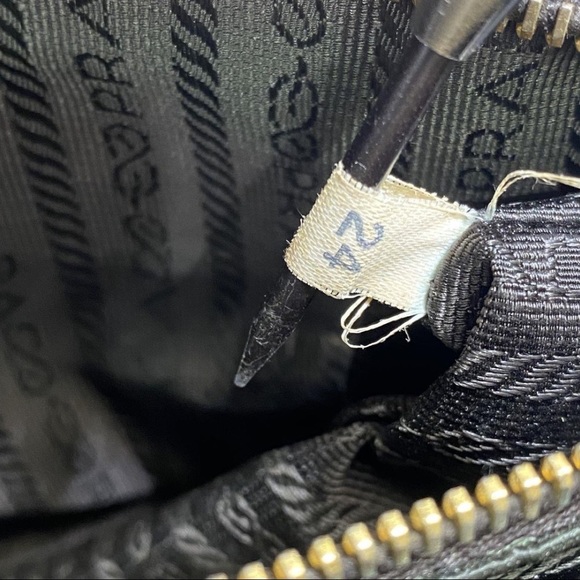 Prada Gold Saffiano & Canvas Tote Beige Leather Cross Body Bag with Entrupy - Picture 8 of 12